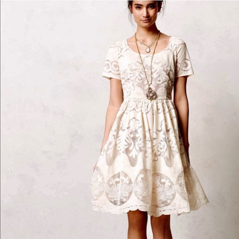 Anthropologie Plenty by Tracy Reese Ivoire Dress